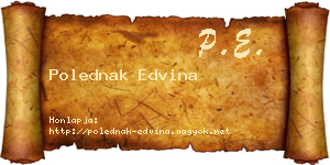 Polednak Edvina névjegykártya